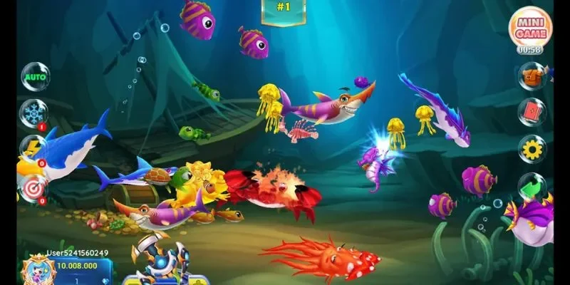 Bắn cá Tiểu tiên cá là trò chơi rất hấp dẫn tại Nohu